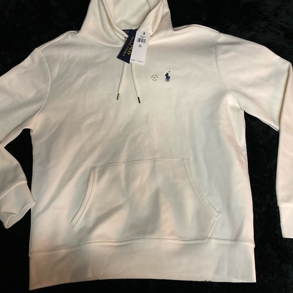 Ralph Lauren Polo Cream Mens Hoodie Size XL - Picture 4 of 9
